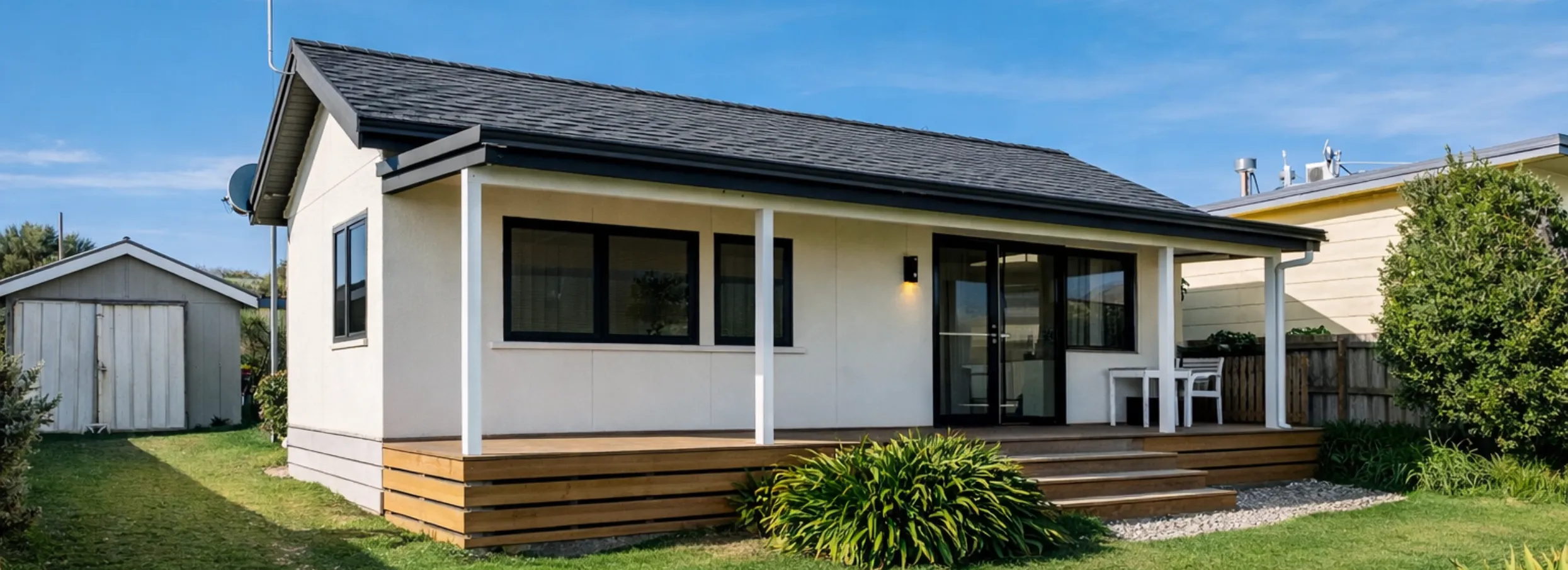 Renovated ADU after remodel in Los Angeles featuring updated siding windows and exterior finishes