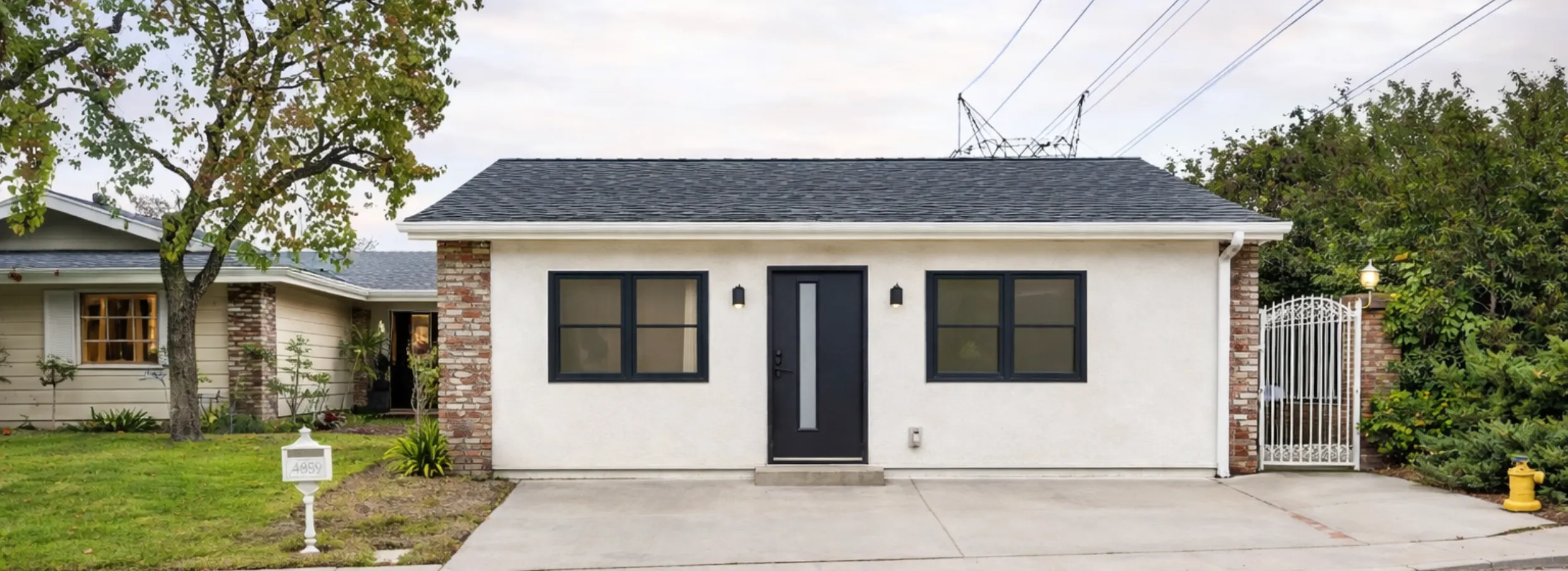 Completed garage conversion ADU in Los Angeles transformed into modern living space